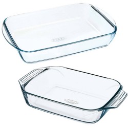2x Glazen ovenschalen 1,4 en 2,6 liter - Ovenschalen