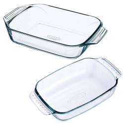 2x Glazen ovenschalen 1,2 en 3,8 liter - Ovenschalen