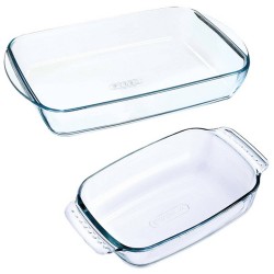 2x Glazen ovenschalen 1,2 en 2,6 liter - Ovenschalen