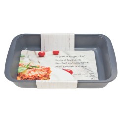 1x Grijze rechthoekige glazen ovenschalen 1,8 liter 29,5 x 18 x 5 cm - Ovenschalen